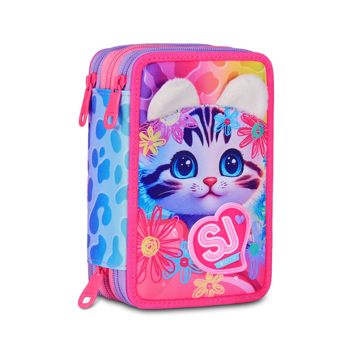 Astuccio SJ 3 ZIP - GATTINO - Cat and Air Girl  Seven