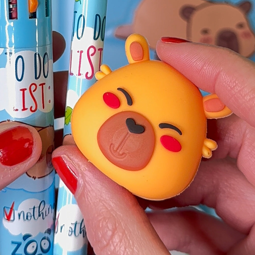 Temperino 3D Capybara 1 foro - Tinta unita