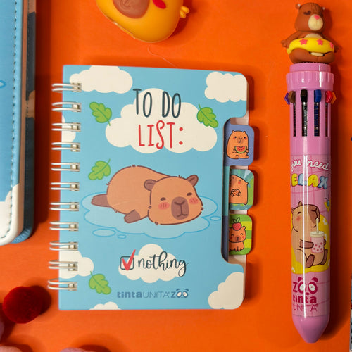 Mini blocchetto Capybara con spirale - Tinta Unita