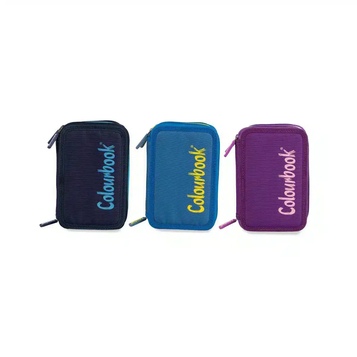 Astuccio 3 zip Bicolor - Colourbook