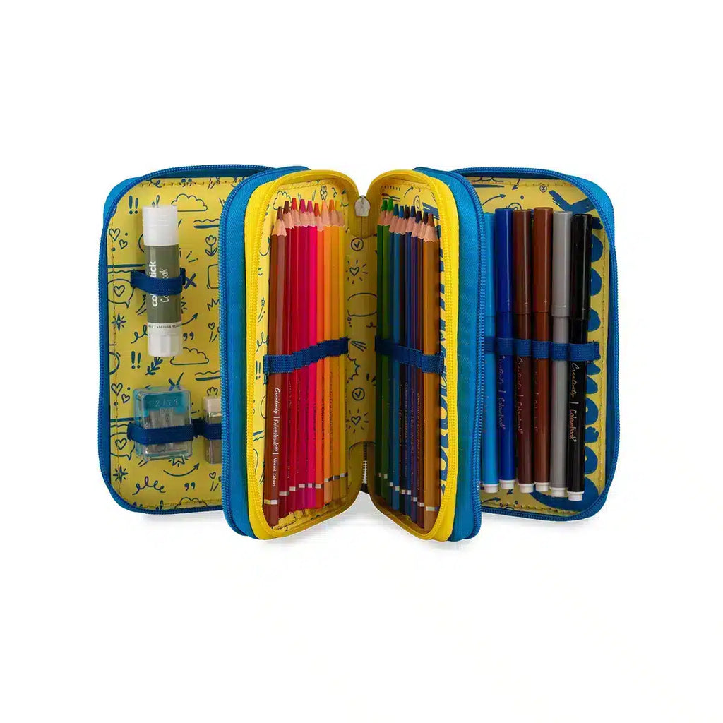 Astuccio 3 zip Bicolor - Colourbook