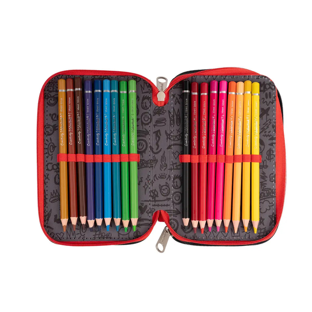 Astuccio 3 zip Urban Wave - Colourbook