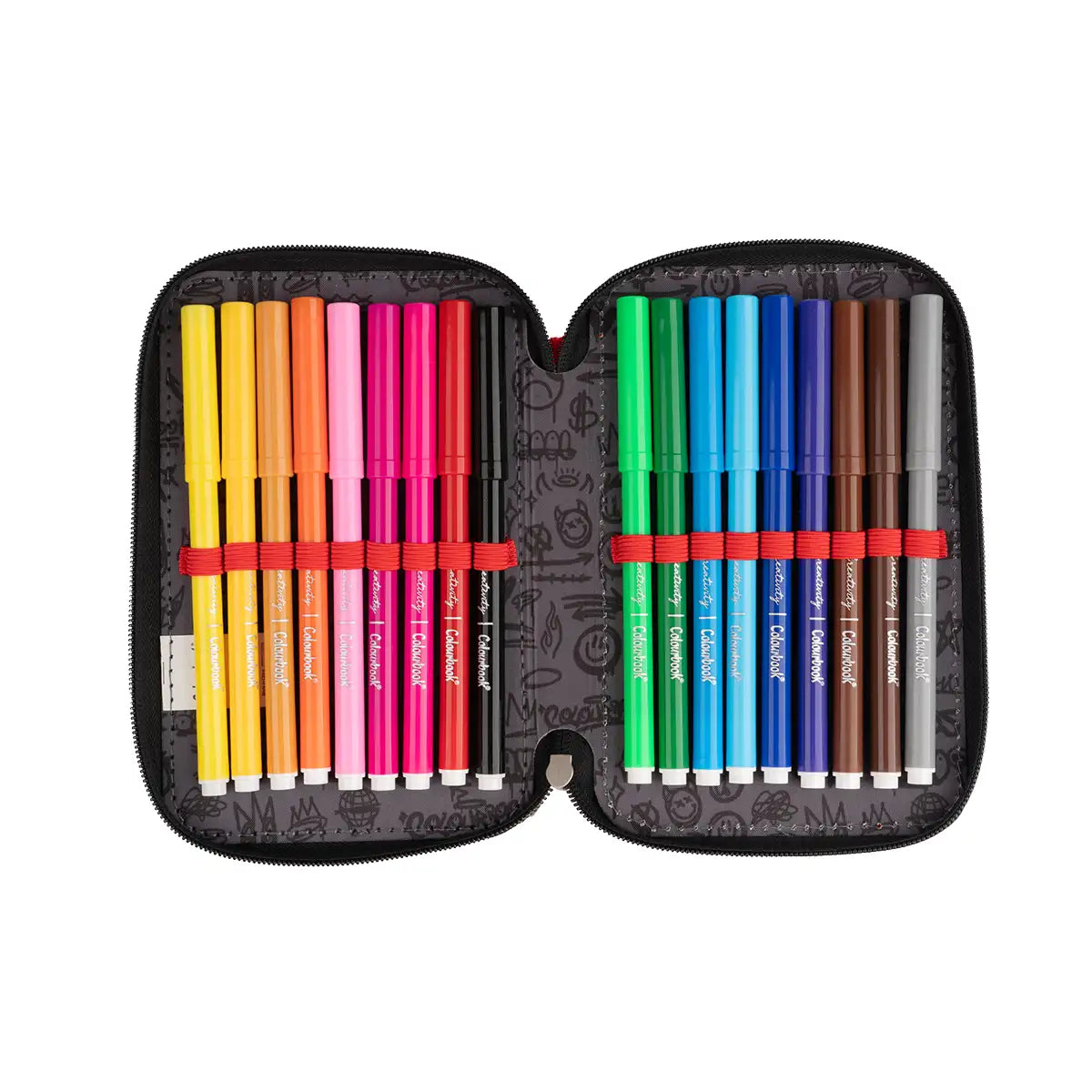 Astuccio 3 zip Urban Wave - Colourbook