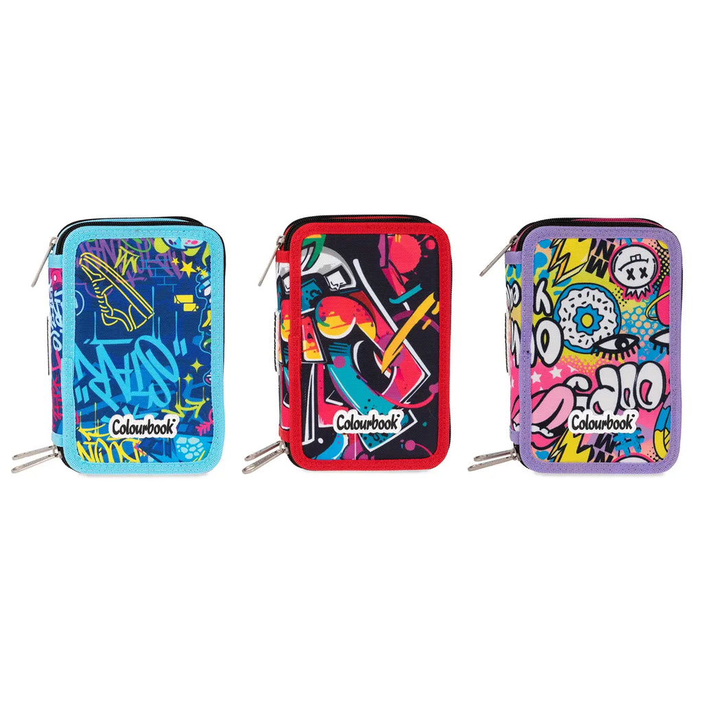 Astuccio 3 zip Urban Wave - Colourbook