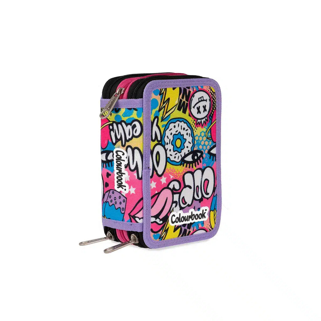 Astuccio 3 zip Urban Wave - Colourbook