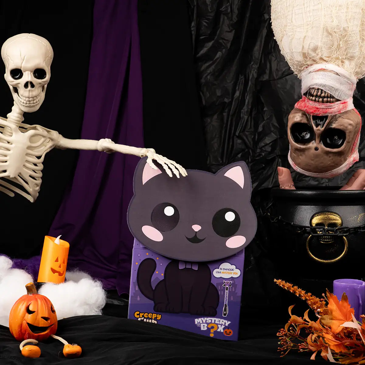 Mystery Box Creepy Club Halloween – Gatto – Mystery Pen in omaggio
