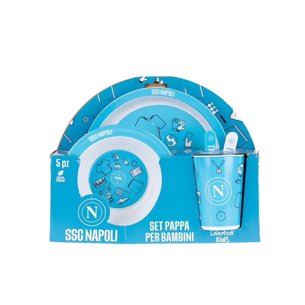 Set pappa per bambini SSC Napoli – Set completo da 5 pezzi - Colourbook