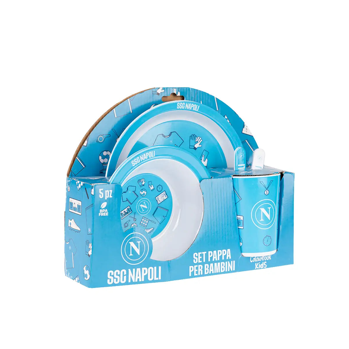 Set pappa per bambini SSC Napoli – Set completo da 5 pezzi - Colourbook