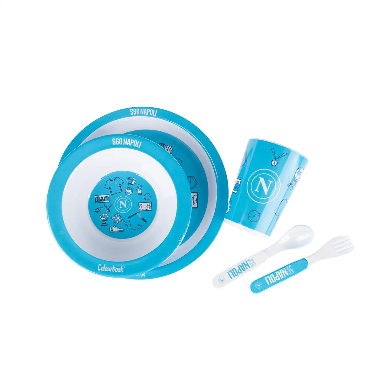 Set pappa per bambini SSC Napoli – Set completo da 5 pezzi - Colourbook