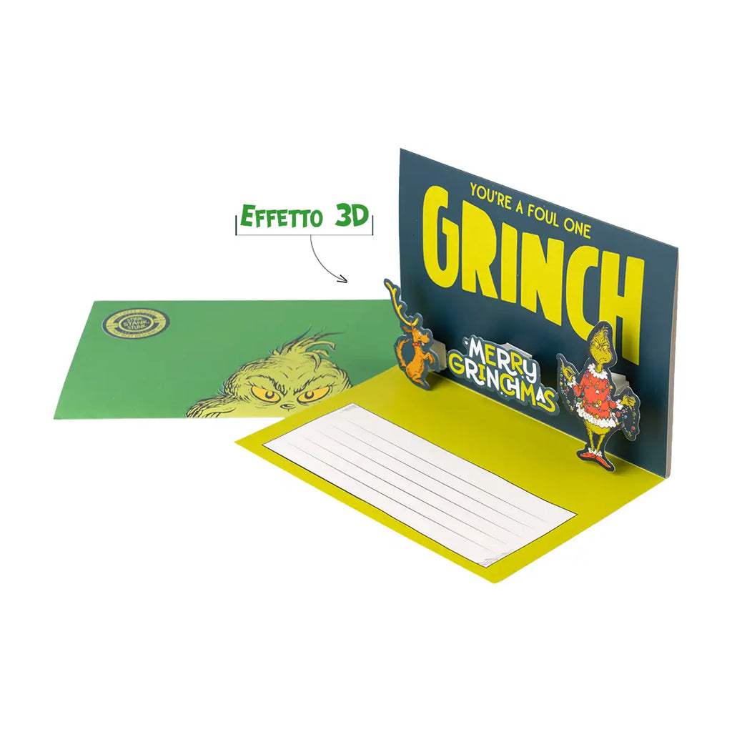 Biglietto d’auguri Pop-Up 3D The Grinch – 17x12cm – Grinchy