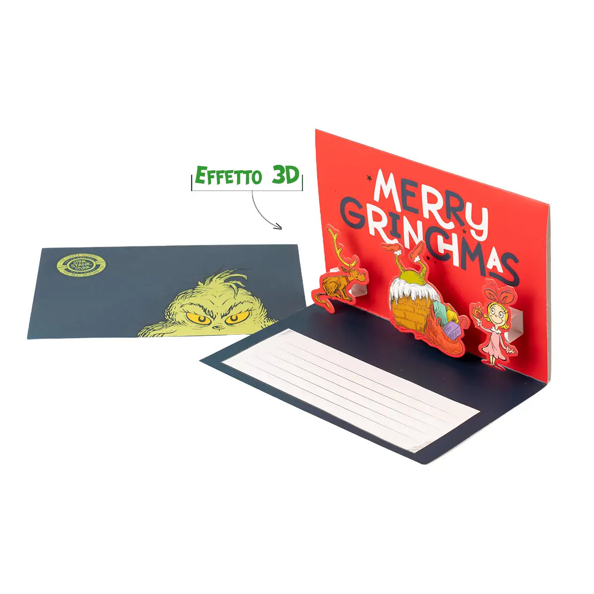 Biglietto d’auguri Pop-Up 3D The Grinch – 17x12cm – Gift