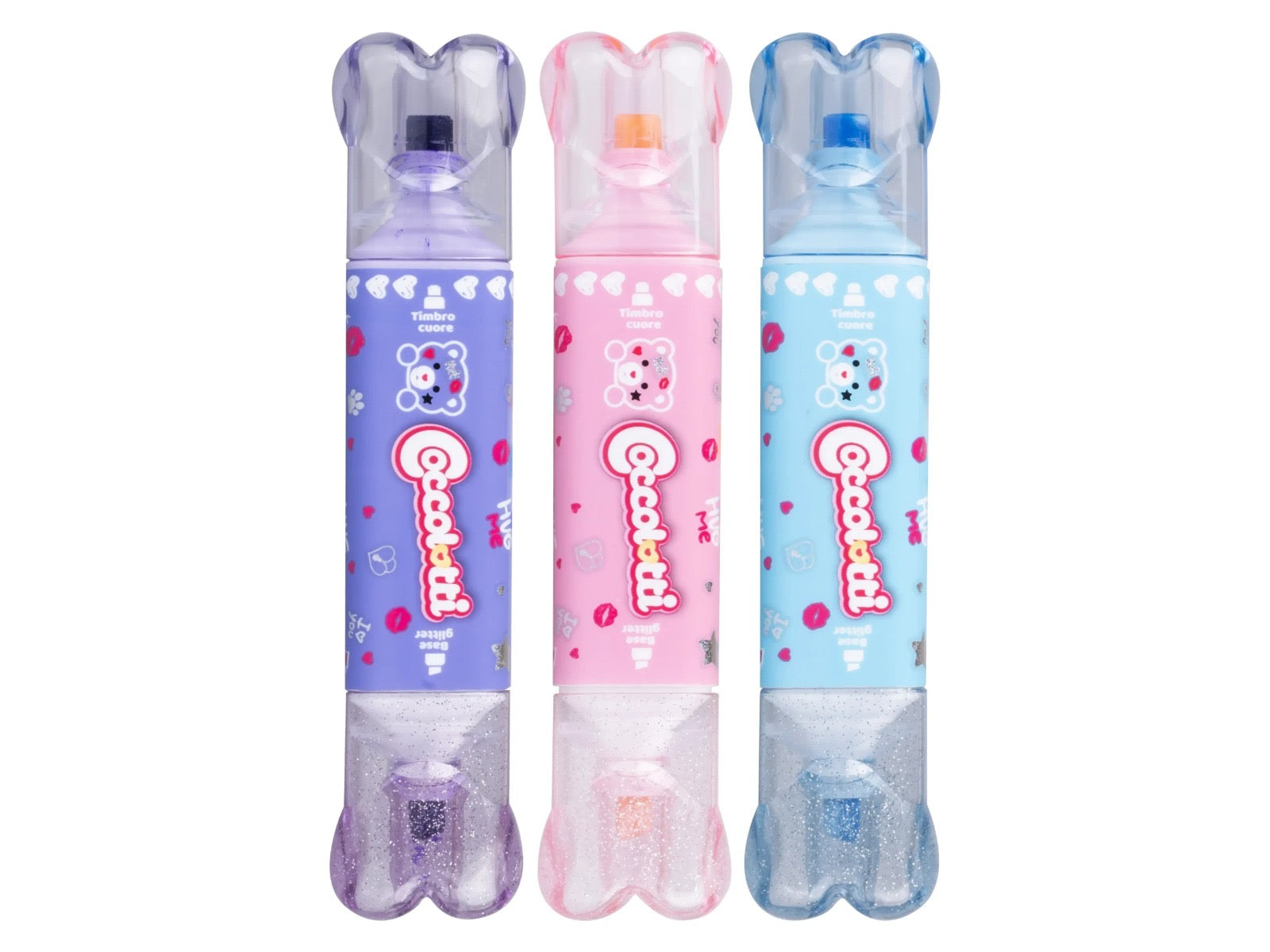 Set 3 evidenziatori con timbro Coccolotti- Colourbook