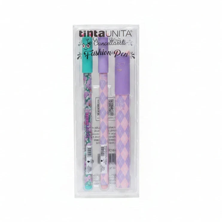 Set 2 Penne Cancellabili Fashion con Refill - Tinta Unita