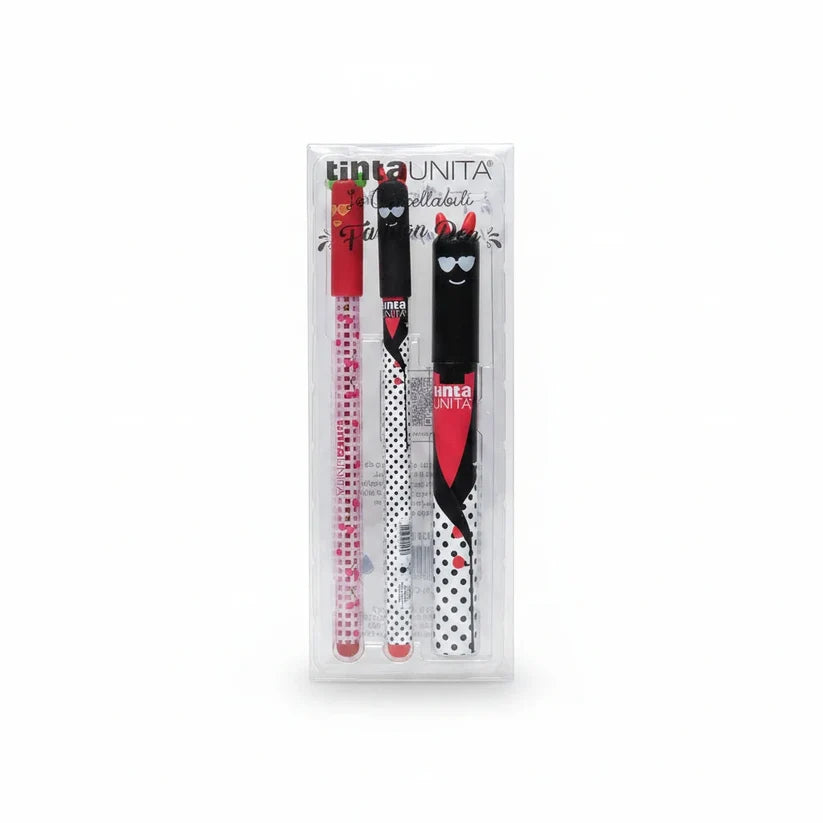 Set 2 Penne Cancellabili Fashion con Refill - Tinta Unita