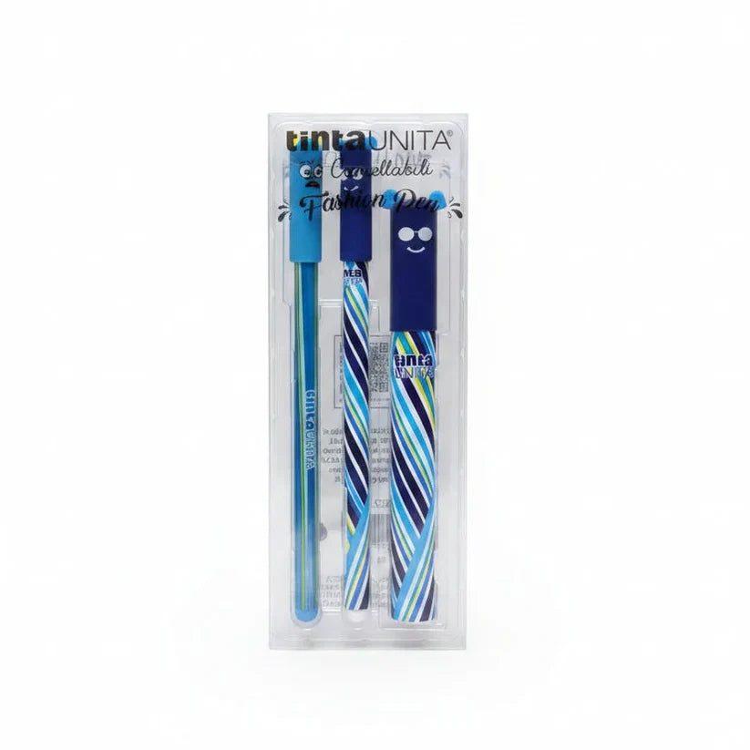 Set 2 Penne Cancellabili Fashion con Refill - Tinta Unita