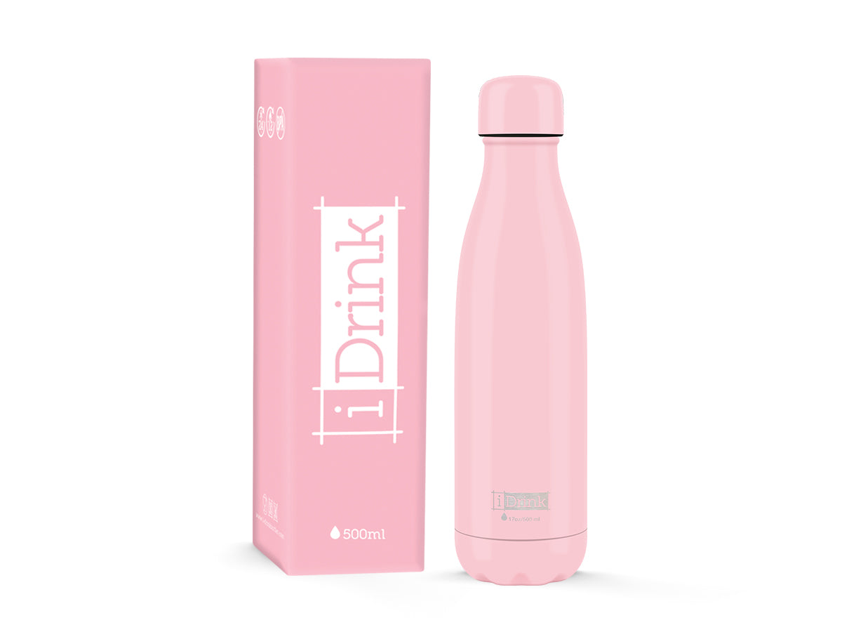 Borraccia Termica 500 ml rosa pastello - i-Drink