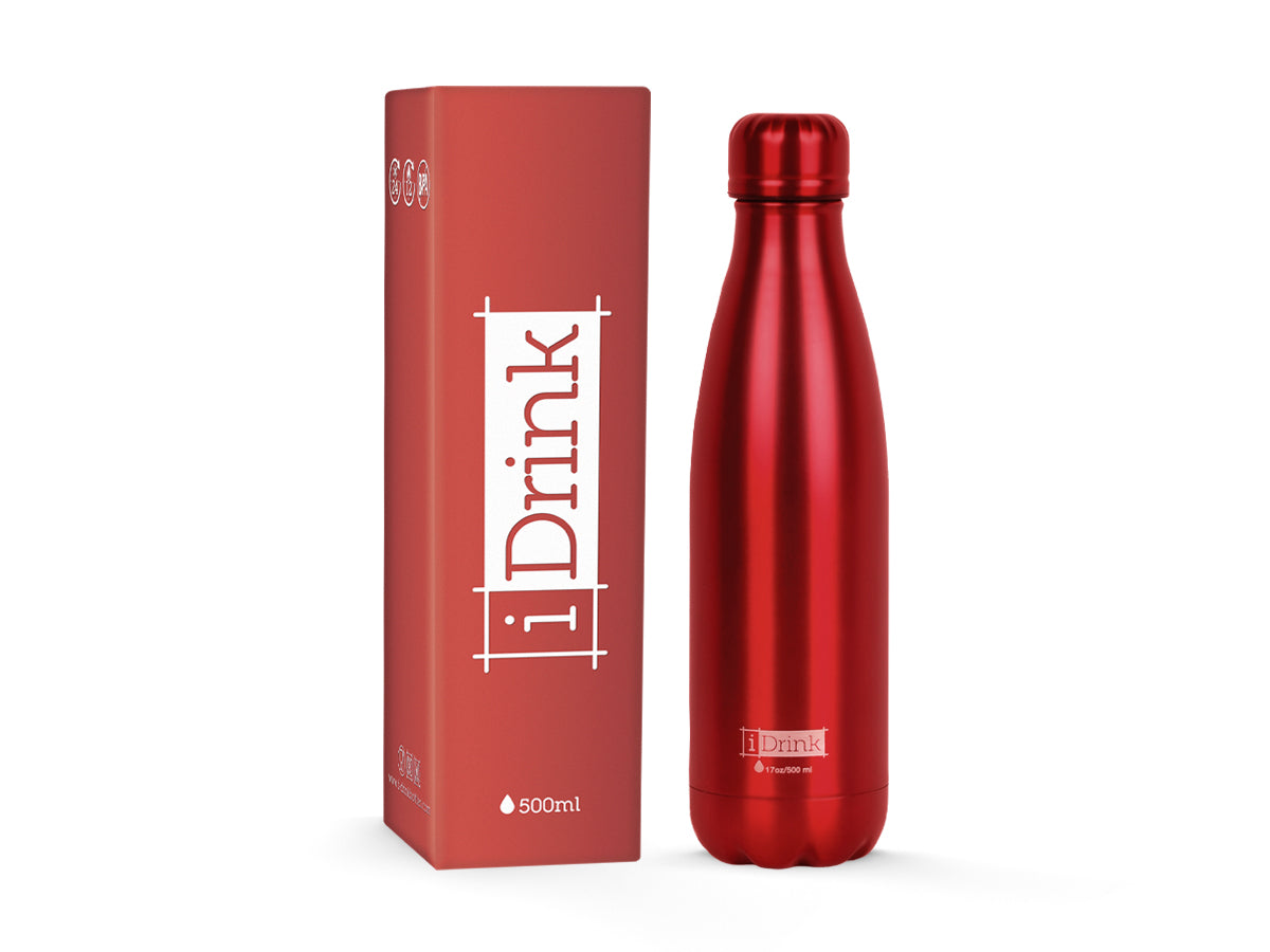 Borraccia Termica 500 ml rosso metallizzato - i-Drink