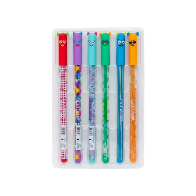 Set 6 Fashion Pen cancellabili - Tinta Unita