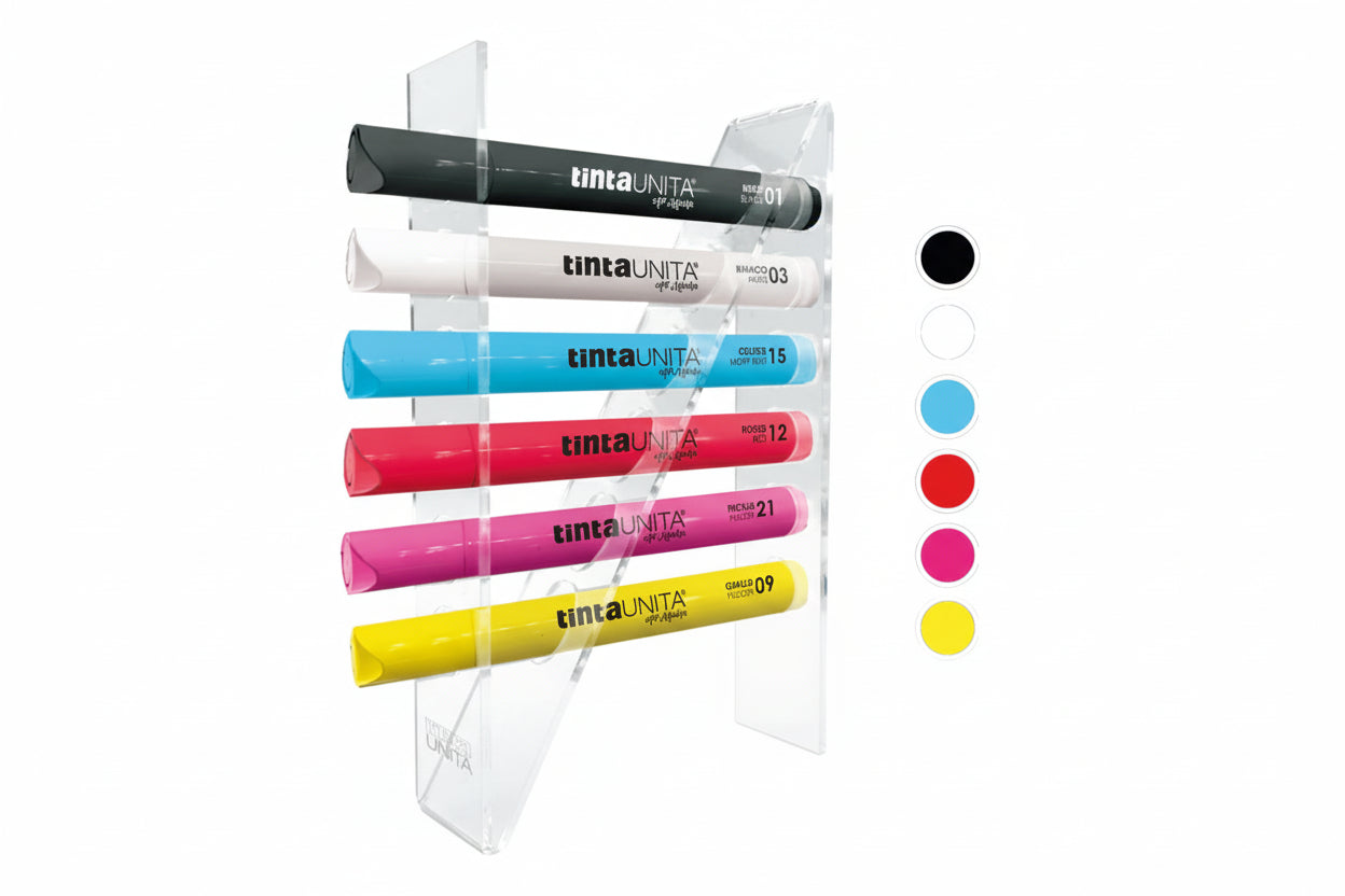 Art Marker basetta in acrilico 6 colori - Tinta Unita