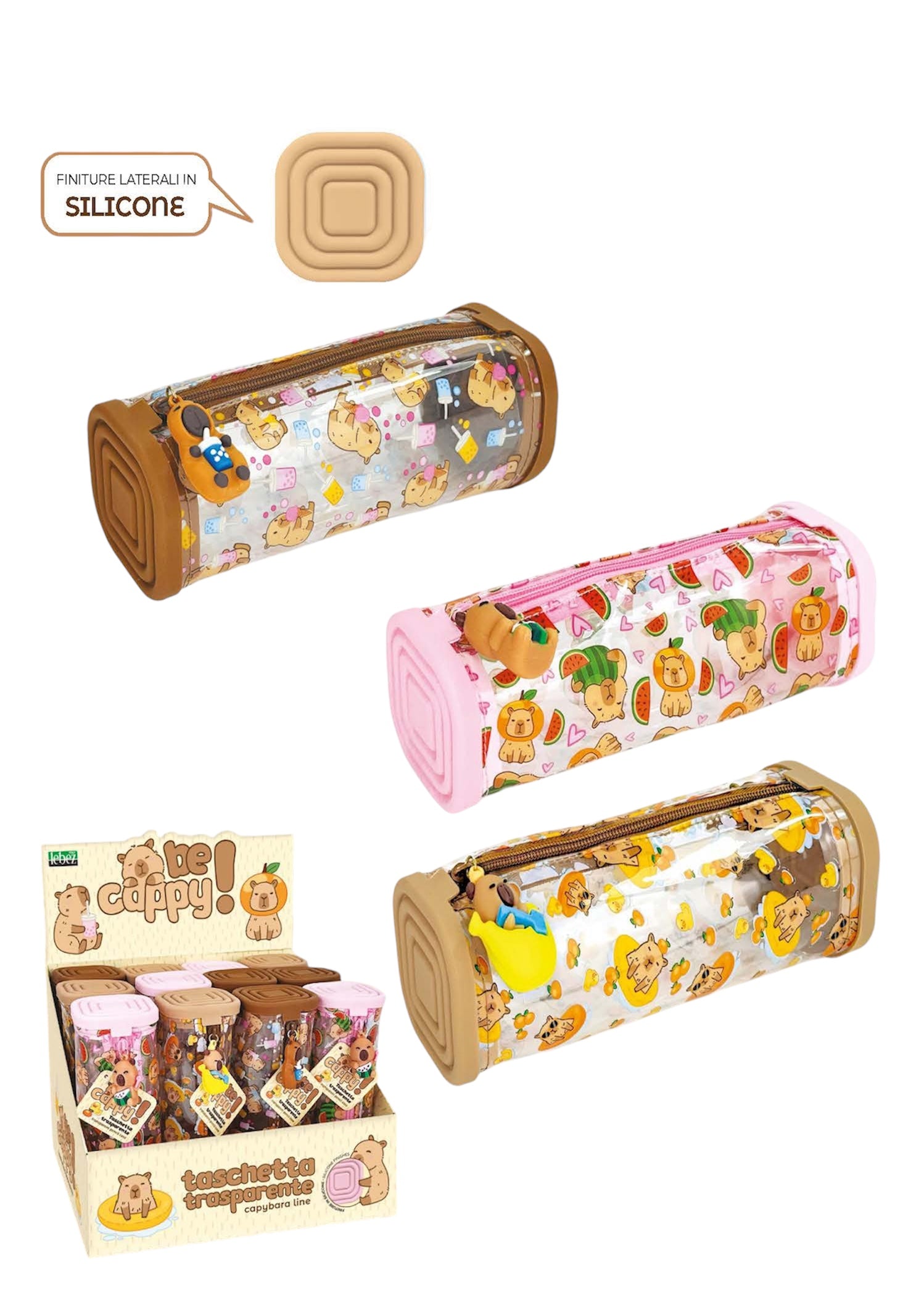 Astuccio trasparente in silicone Capibara - Lebez