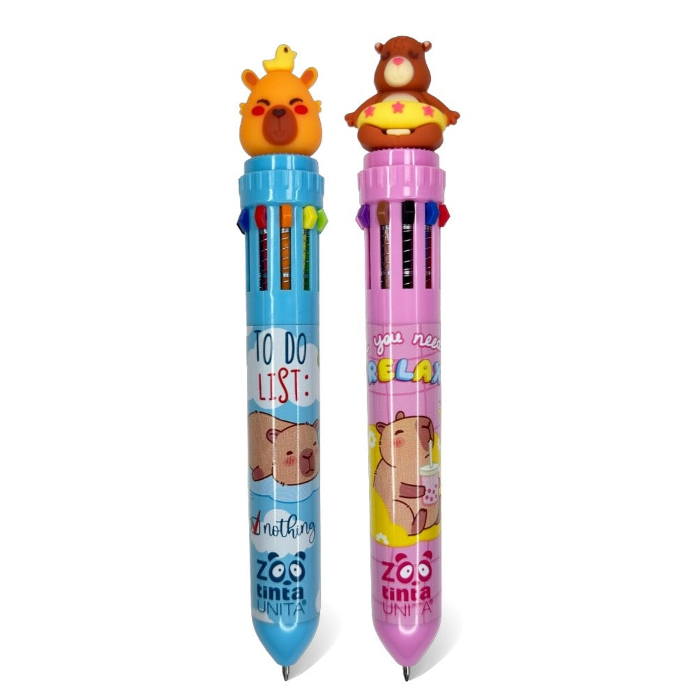 Penna 10 colori Capybara - Tinta Unita Zoo