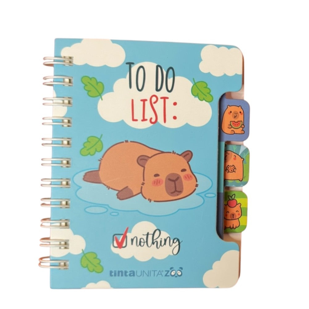 Mini blocchetto Capybara con spirale - Tinta Unita