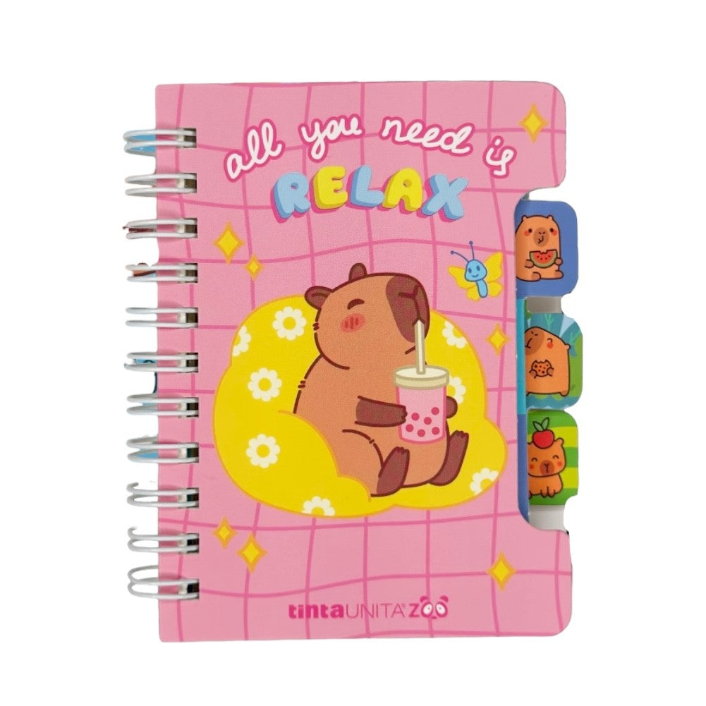 Mini blocchetto Capybara con spirale - Tinta Unita