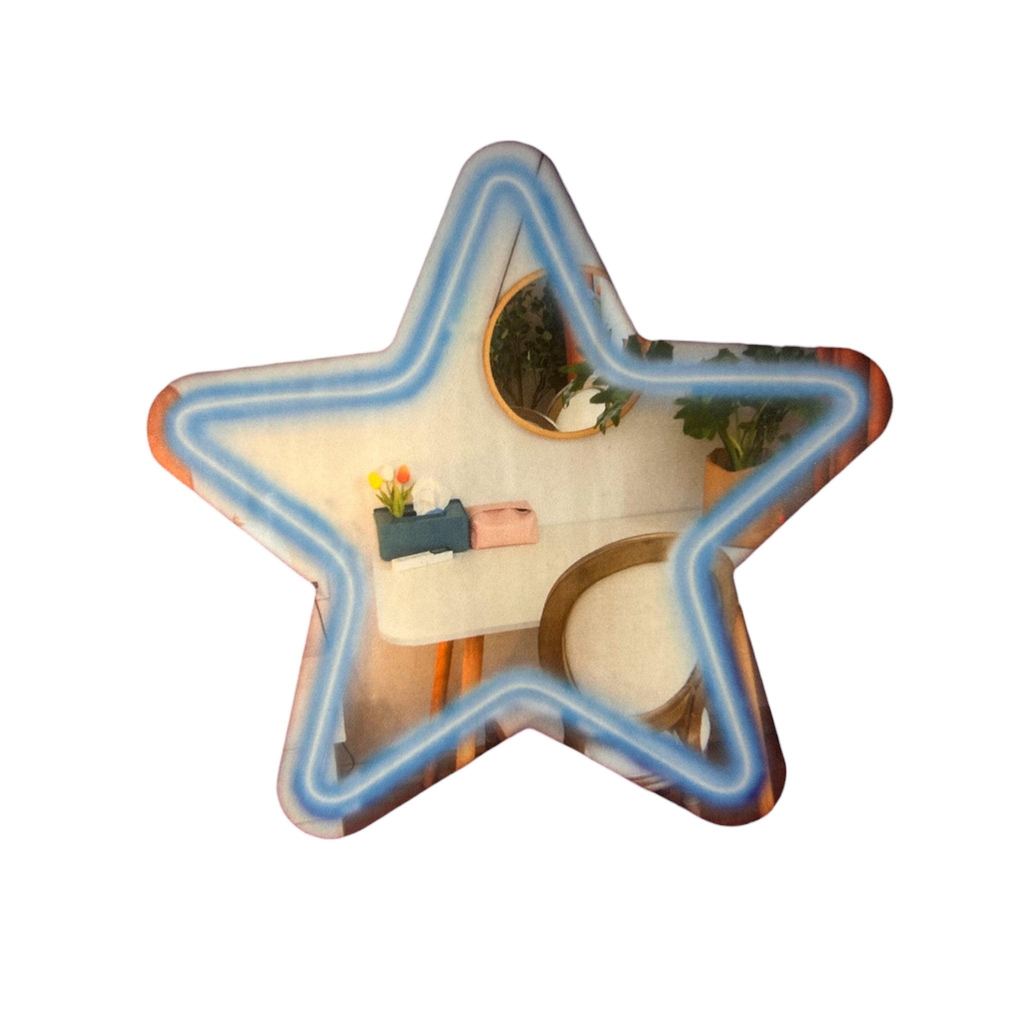 Specchio luce al Neon STAR BLUE - Swipe