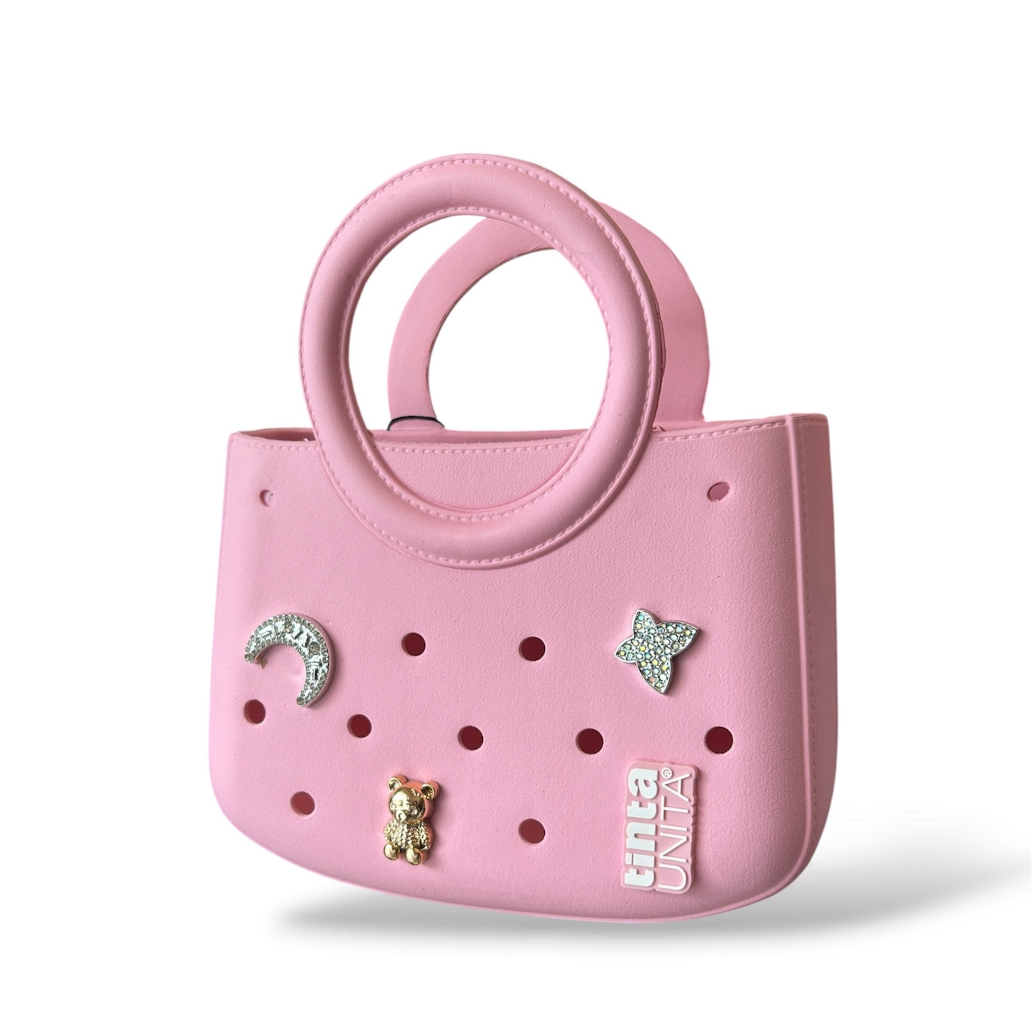 Borsa 80's con pins effetto metal - Tinta Unita Click