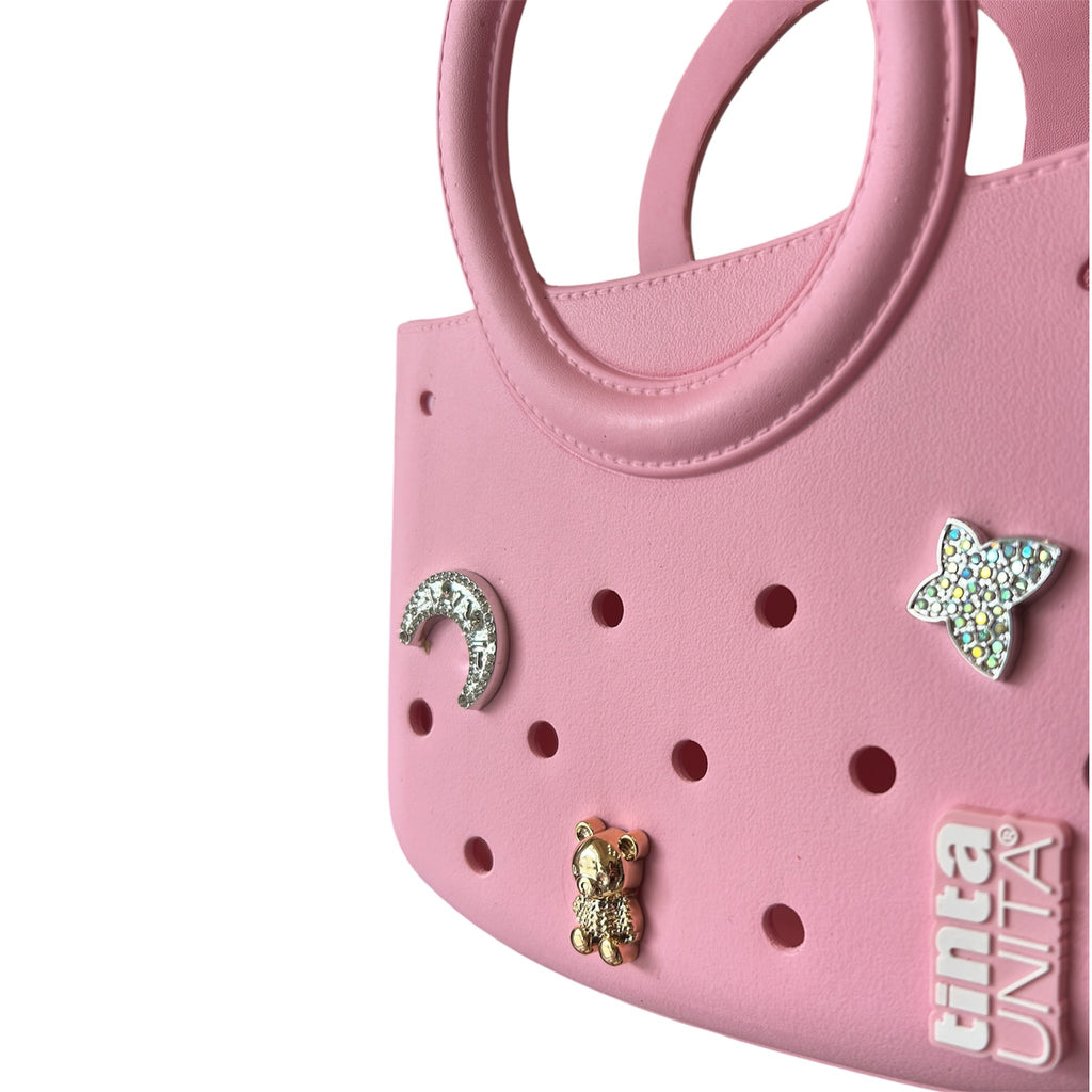 Borsa 80's con pins effetto metal - Tinta Unita Click