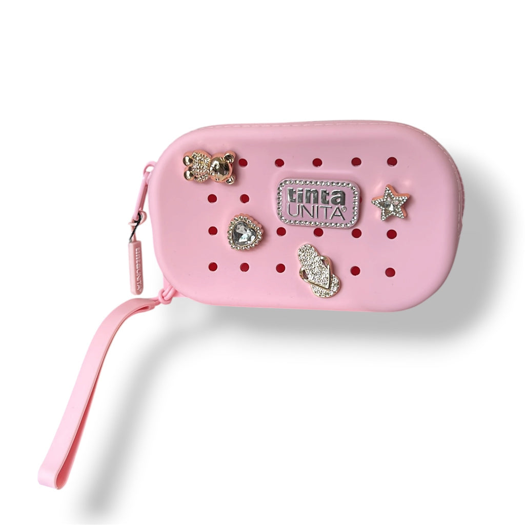Round Pouch in Silicone Con Pins- Tinta Unita Click
