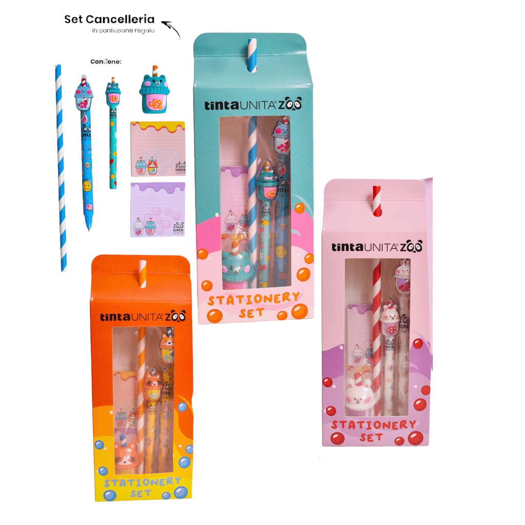Stationery Set di cancelleria Bubble Tea - Tinta Unita