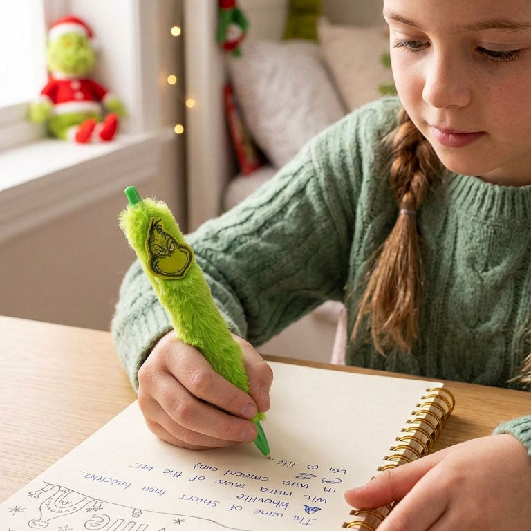 Penna a scatto in Peluche The Grinch – Inchiostro Blu