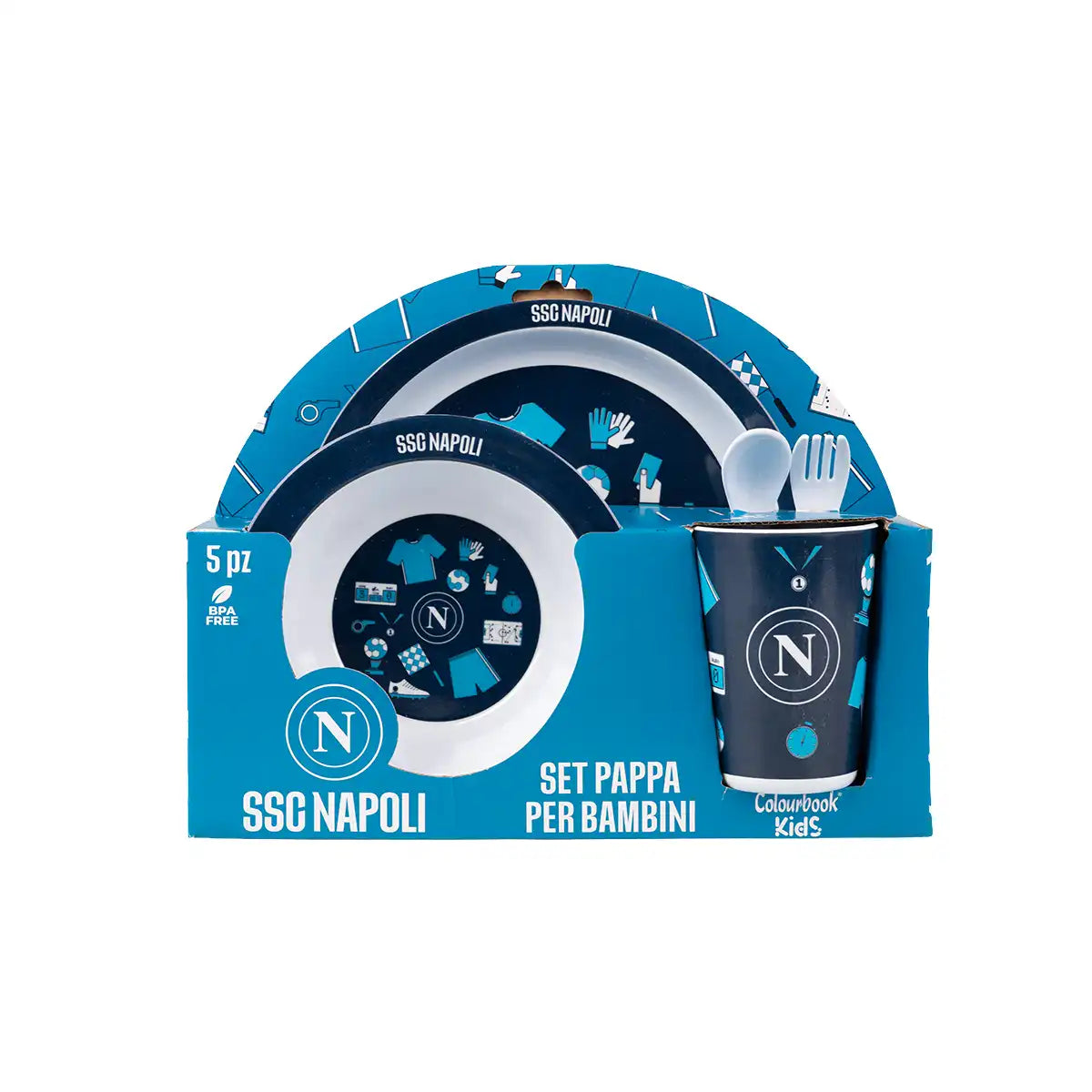 Set pappa per bambini SSC Napoli – Set completo da 5 pezzi - Colourbook