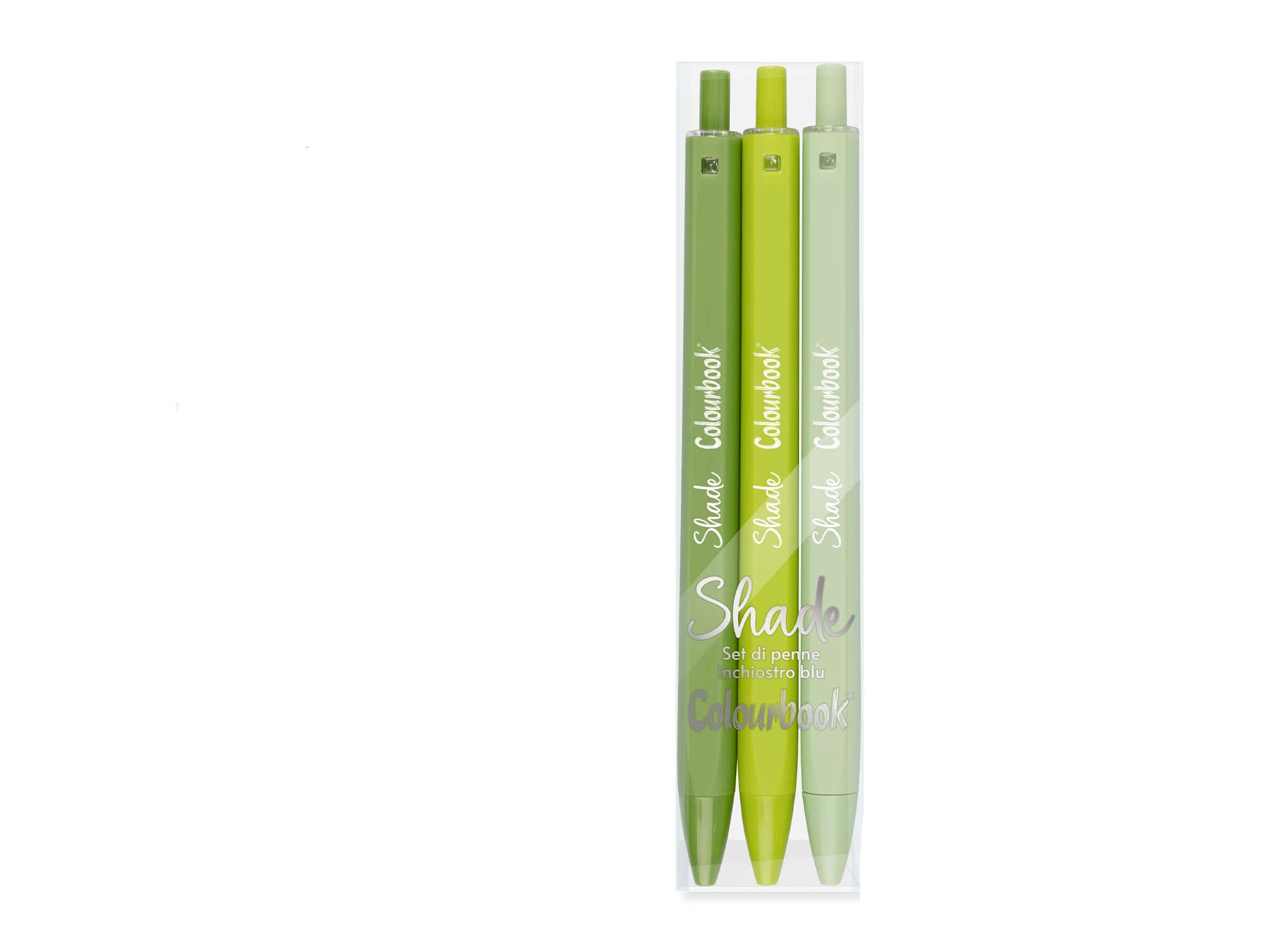 Set 3 penne a sfera – Shade verde salvia inchiostro nero