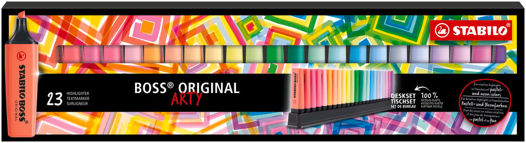 BOSS ORIGINAL Desk-Set - ARTY Edition 23 Colori 9 Fluo + 14 Pastel