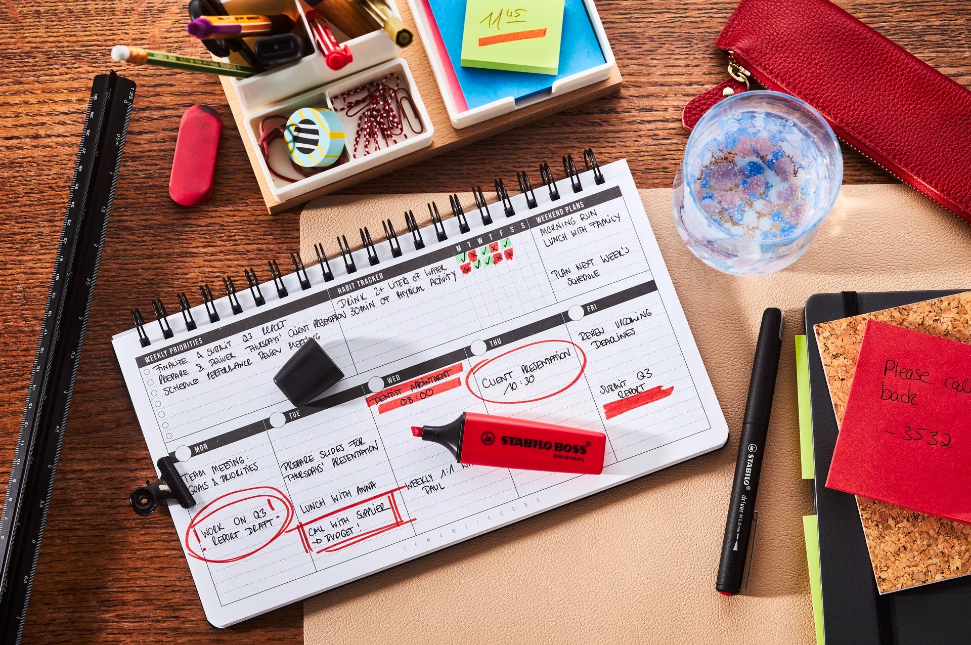 Evidenziatore Rosso STABILO BOSS ORIGINAL