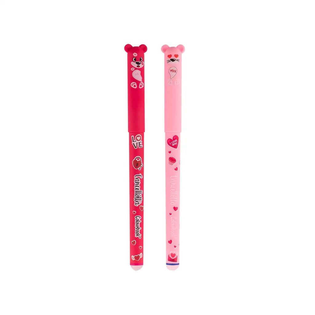 Set 2 penne gel cancellabili Cancellotte in Love - Colourbook