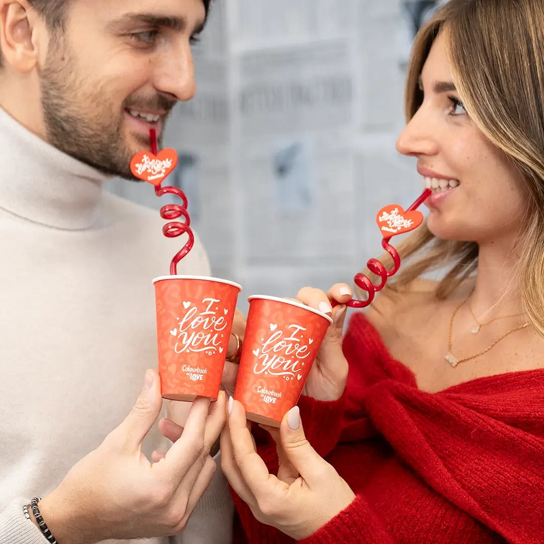 Set 4 cannucce I Love You - Colourbook