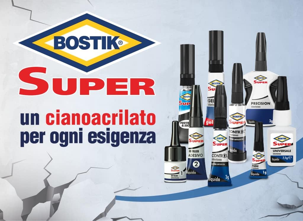 BOSTIK Colla Istantanea Universale Super Mini Blister 3 x 1 gr