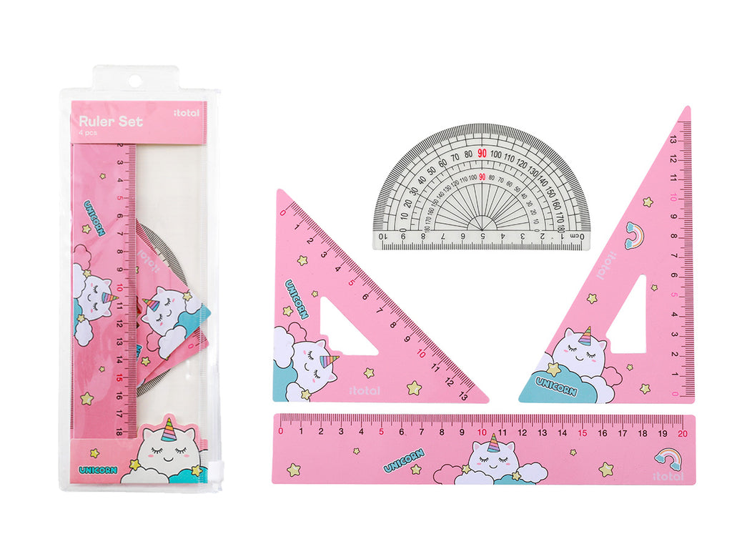 Set squadra e righelli ANIMALI KAWAII - Itotal