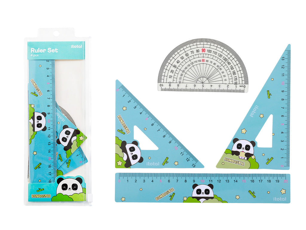 Set squadra e righelli ANIMALI KAWAII - Itotal