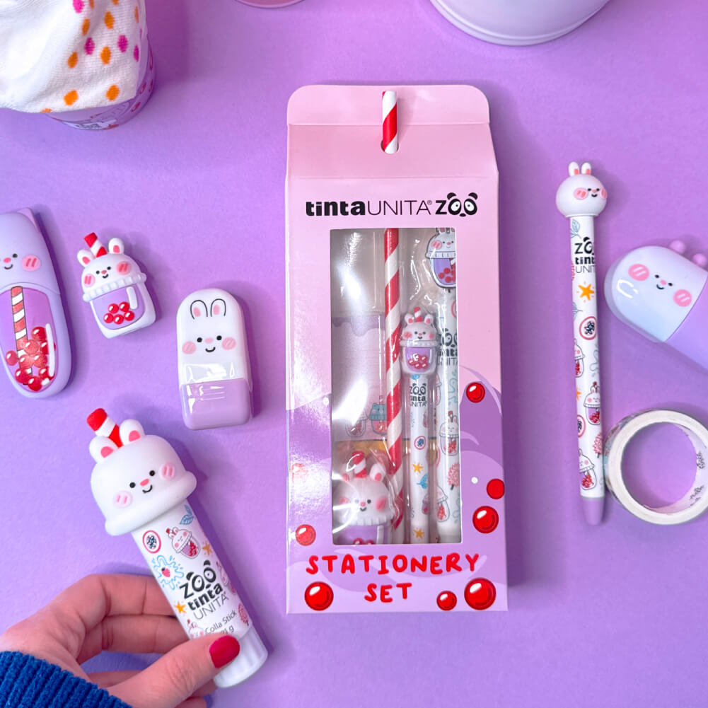 Stationery Set di cancelleria Bubble Tea - Tinta Unita