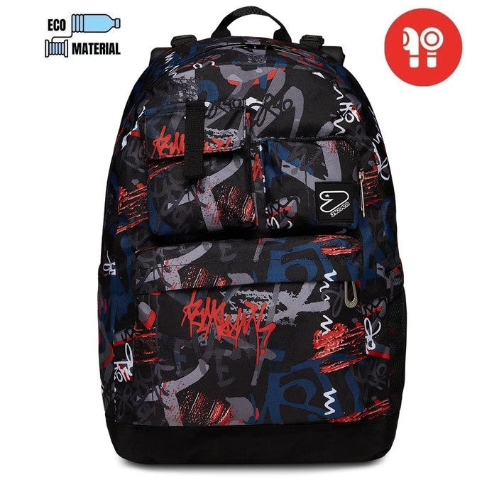 Zaino Seven Pockets Reversibile con Auricolari Wireless Walltype