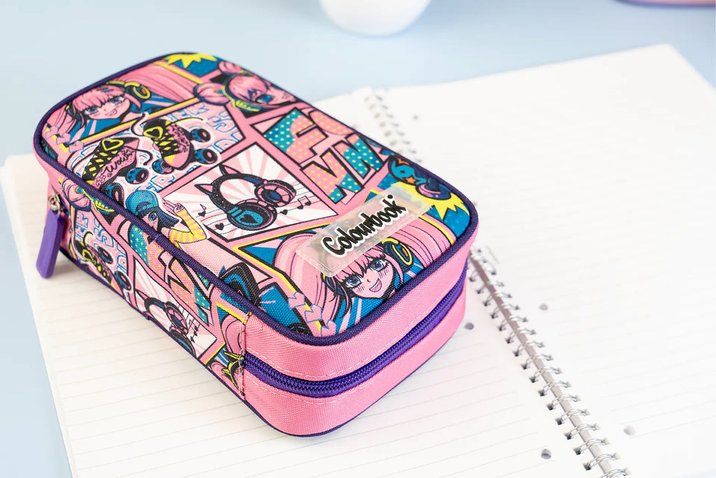 Astuccio 1 zip Abstract Funny Skater - Colourbook