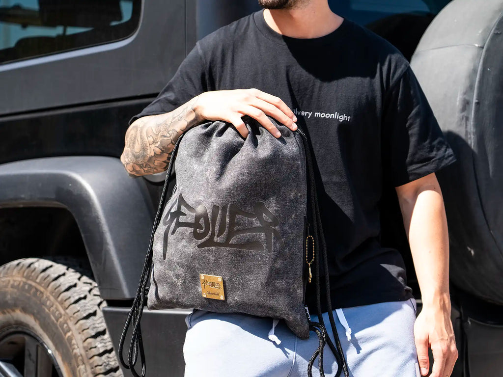 Sacca con coulisse Geolier Black Denim - Colourbook