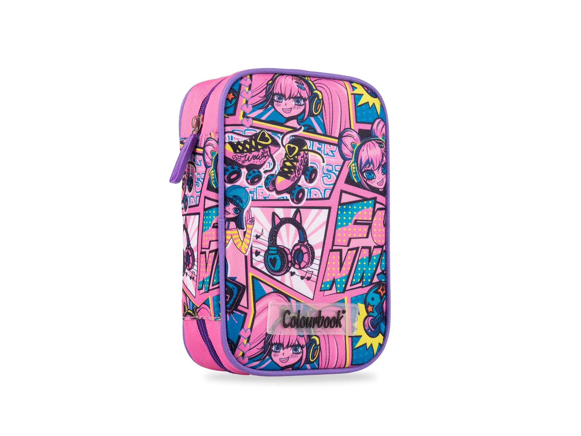 Astuccio 1 zip Abstract Funny Skater - Colourbook