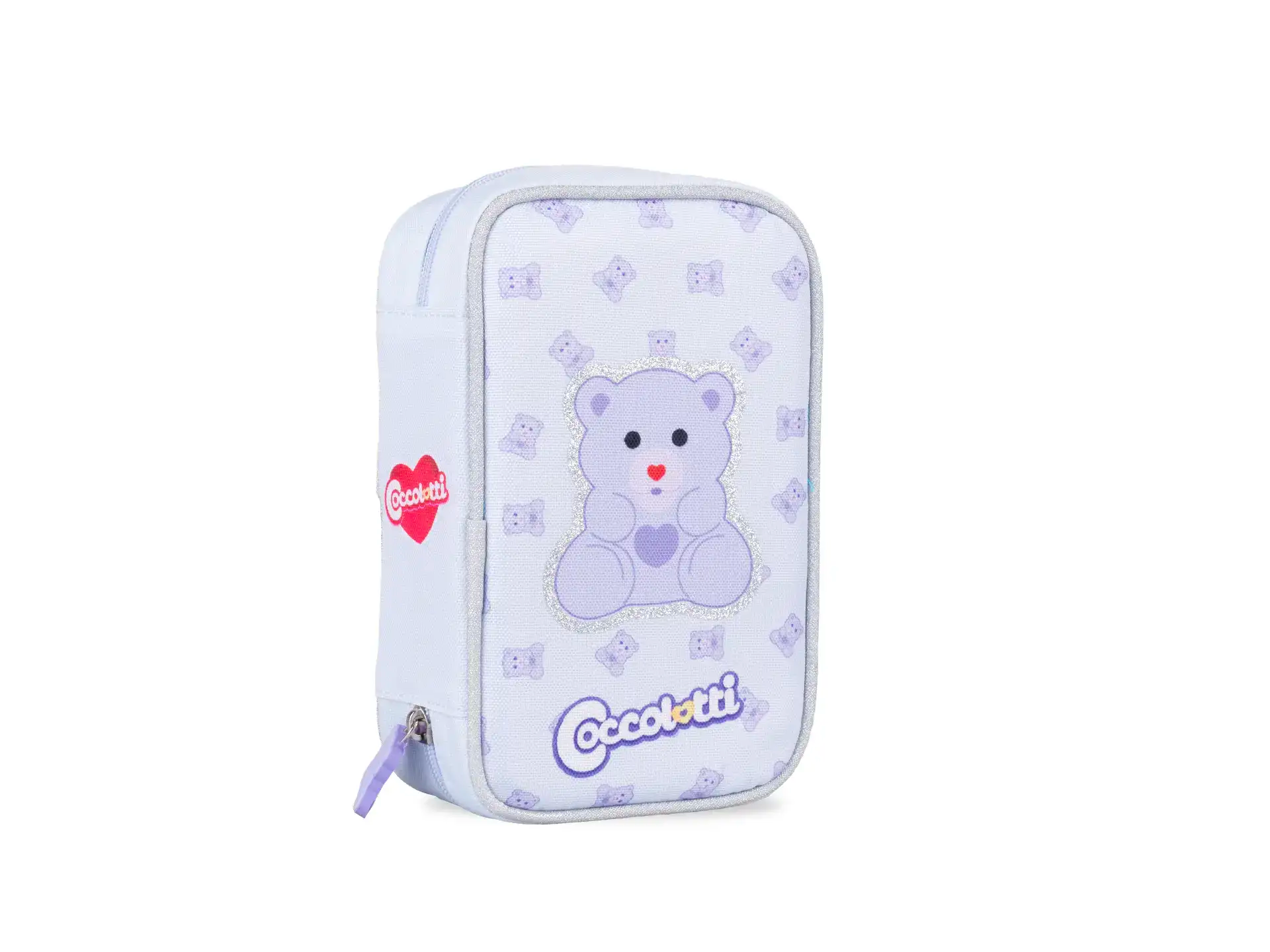 Astuccio 1 zip Coccolotti Classic Lilla - Colourbook