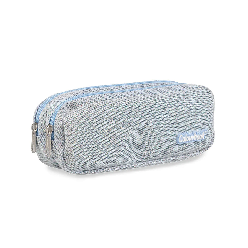 Astuccio 2 zip Glitter - Colourbook