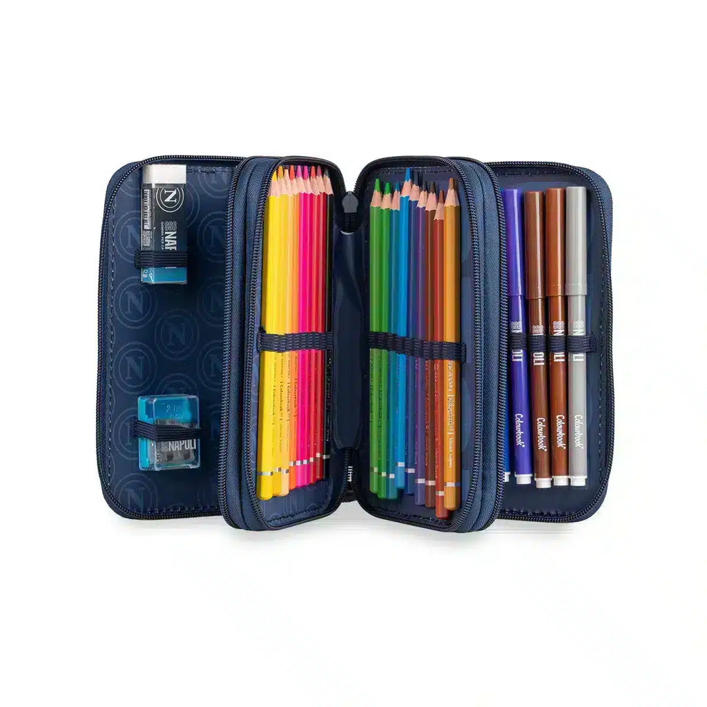 Astuccio 3 zip SSC Napoli - Colourbook